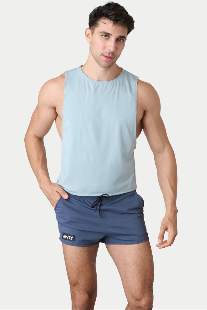 RAW Crop Tank - Soft Blue - AWRY