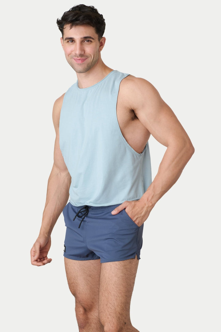 RAW Crop Tank - Soft Blue - AWRY