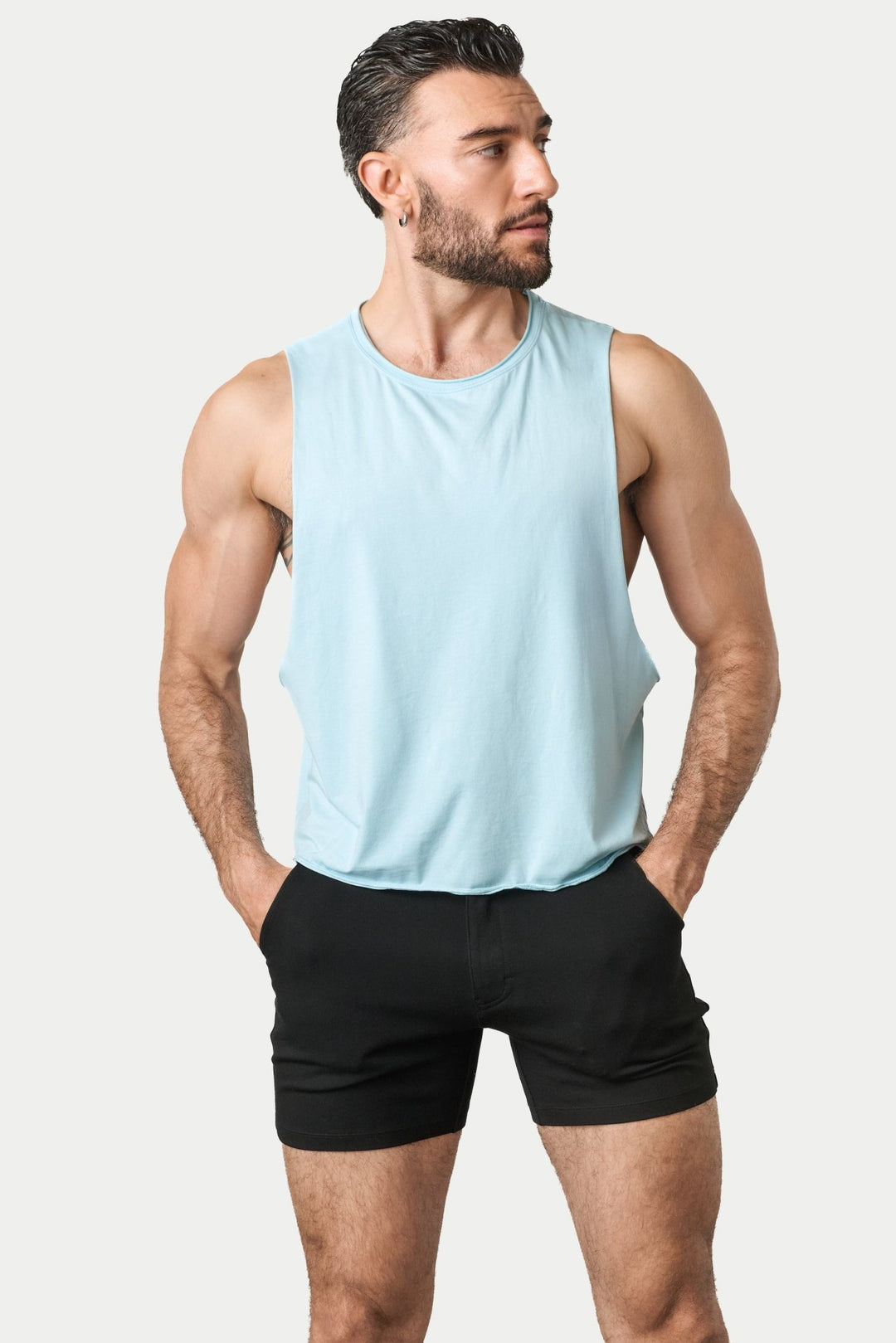 RAW Crop Tank V2 - Soft Blue - AWRY