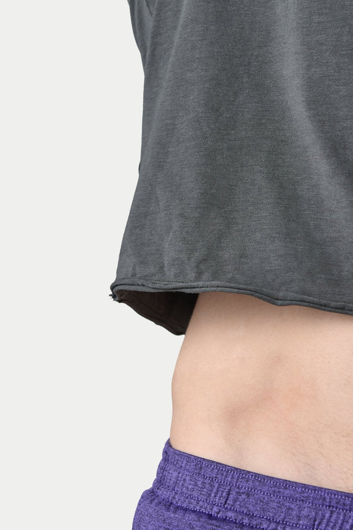 RAW Crop Tee - Charcoal - AWRY