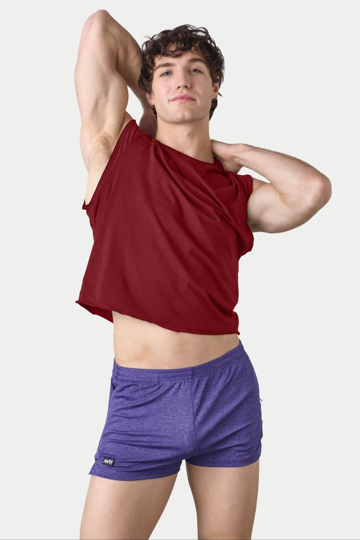 RAW Crop Tee - Maroon - AWRY