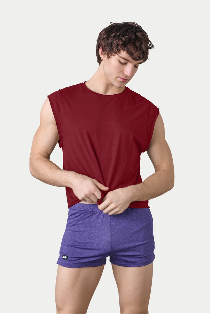 RAW Crop Tee - Maroon - AWRY