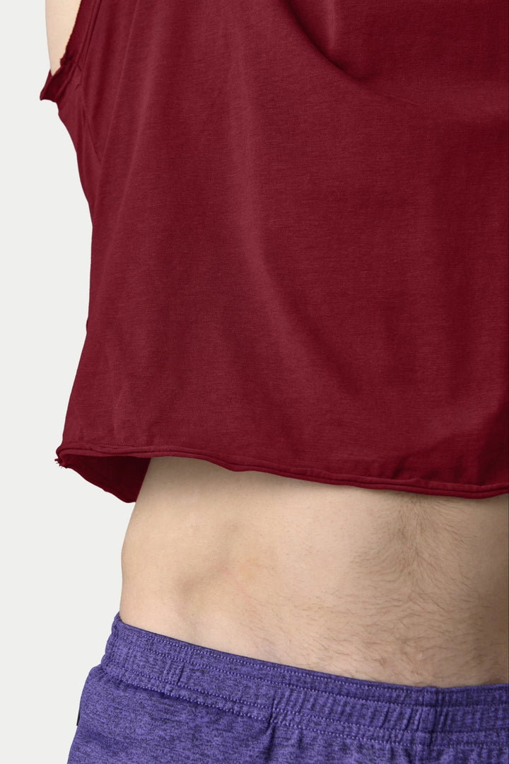 RAW Crop Tee - Maroon - AWRY