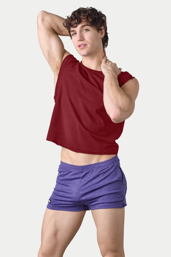 RAW Crop Tee - Maroon - AWRY