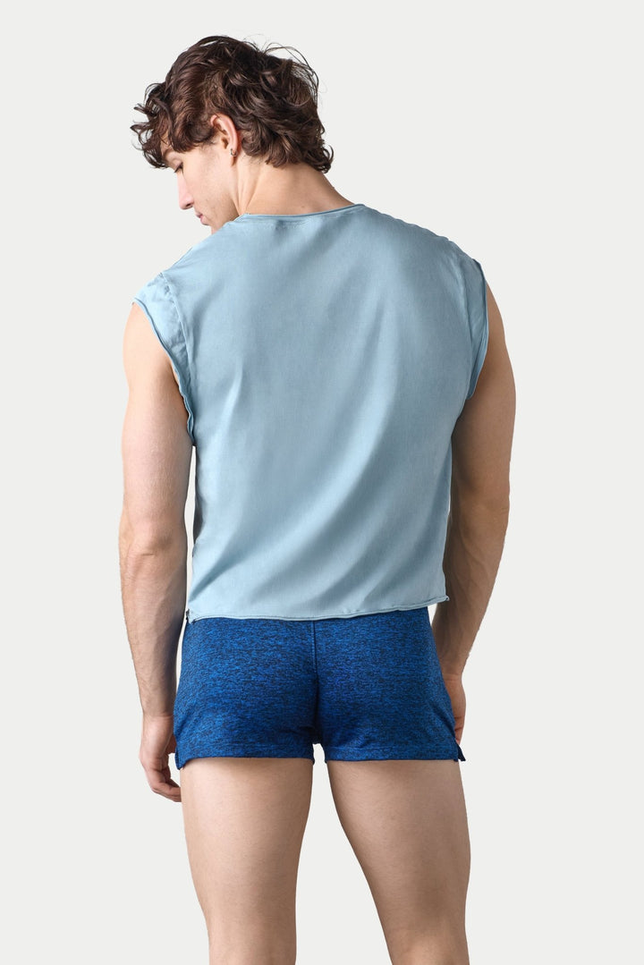 RAW Crop Tee - Soft Blue - AWRY