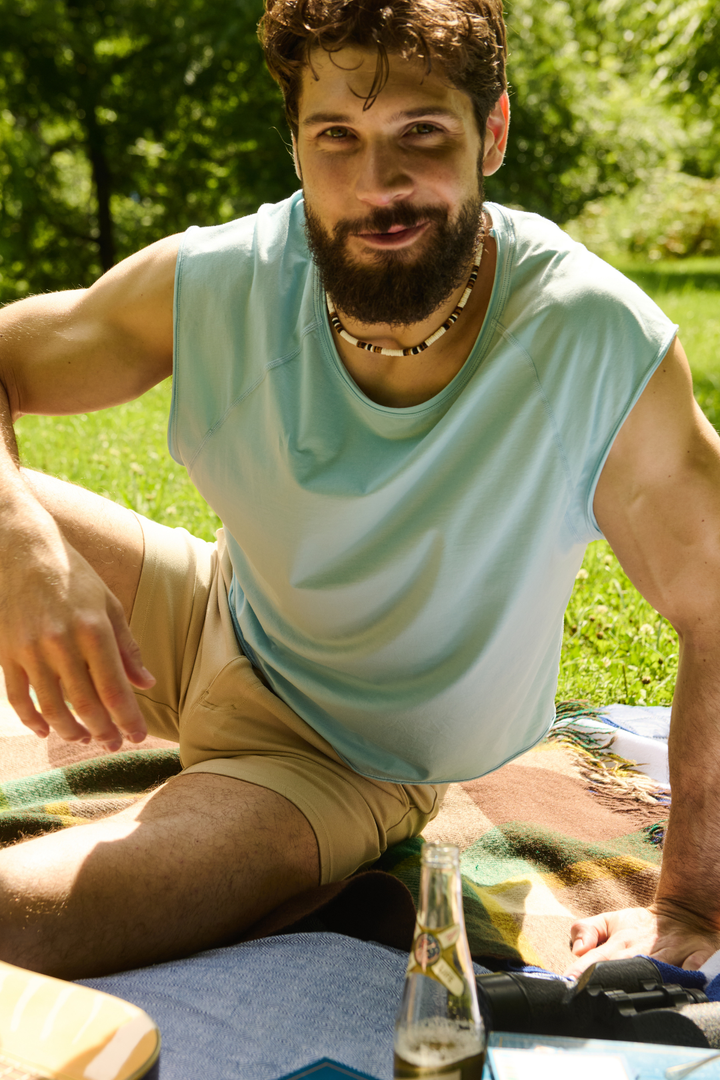 RAW Crop Tee V2 - Soft Blue - AWRY