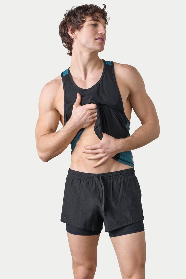 RAZOR Tank - Black &amp; Teal - AWRY