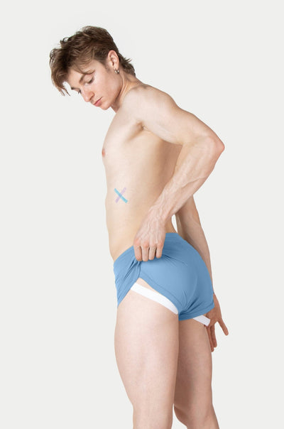 RETRO Jock Shorts - Baby Blue - AWRY