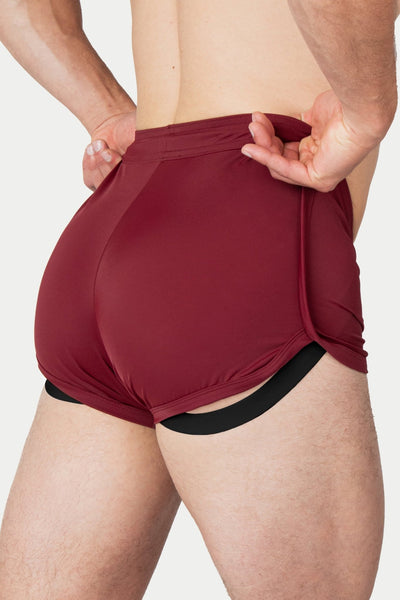 RETRO Jock Shorts - Maroon - AWRY