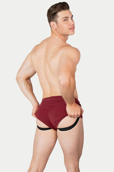 RETRO Jock Shorts - Maroon - AWRY