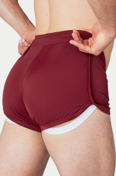 RETRO Jock Shorts - Maroon - AWRY