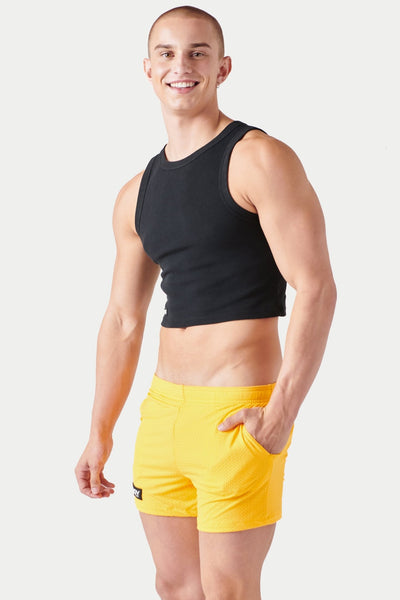 Ribbed Crop Tank - Black - AWRY