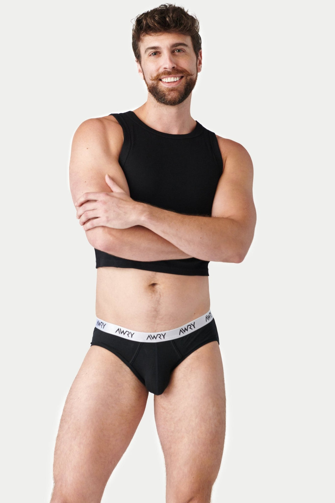 Ribbed Crop Tank - Black - AWRY