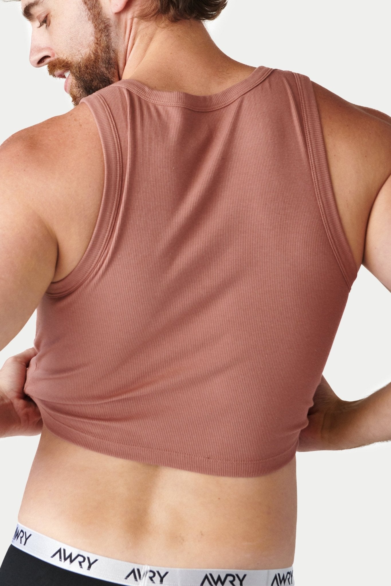 Ribbed Crop Tank - Redwood - AWRY