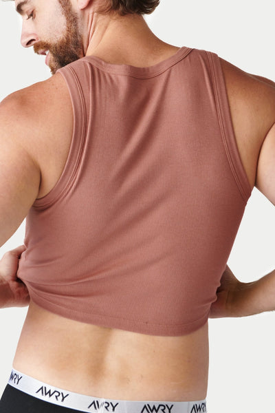 Ribbed Crop Tank - Redwood - AWRY