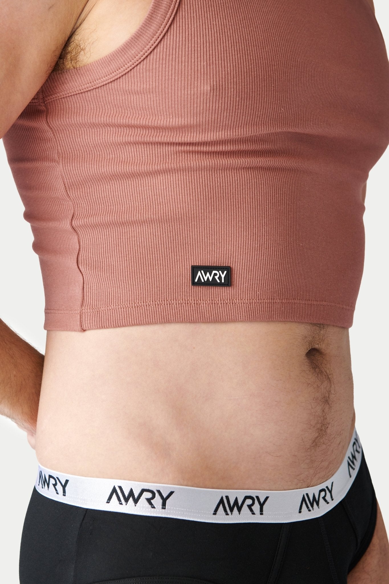 Ribbed Crop Tank - Redwood - AWRY
