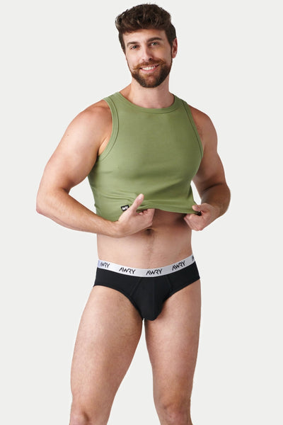 Ribbed Crop Tank - Spring Green - AWRY
