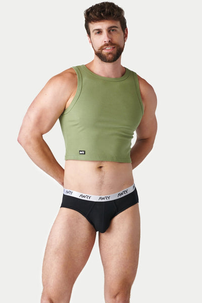 Ribbed Crop Tank - Spring Green - AWRY
