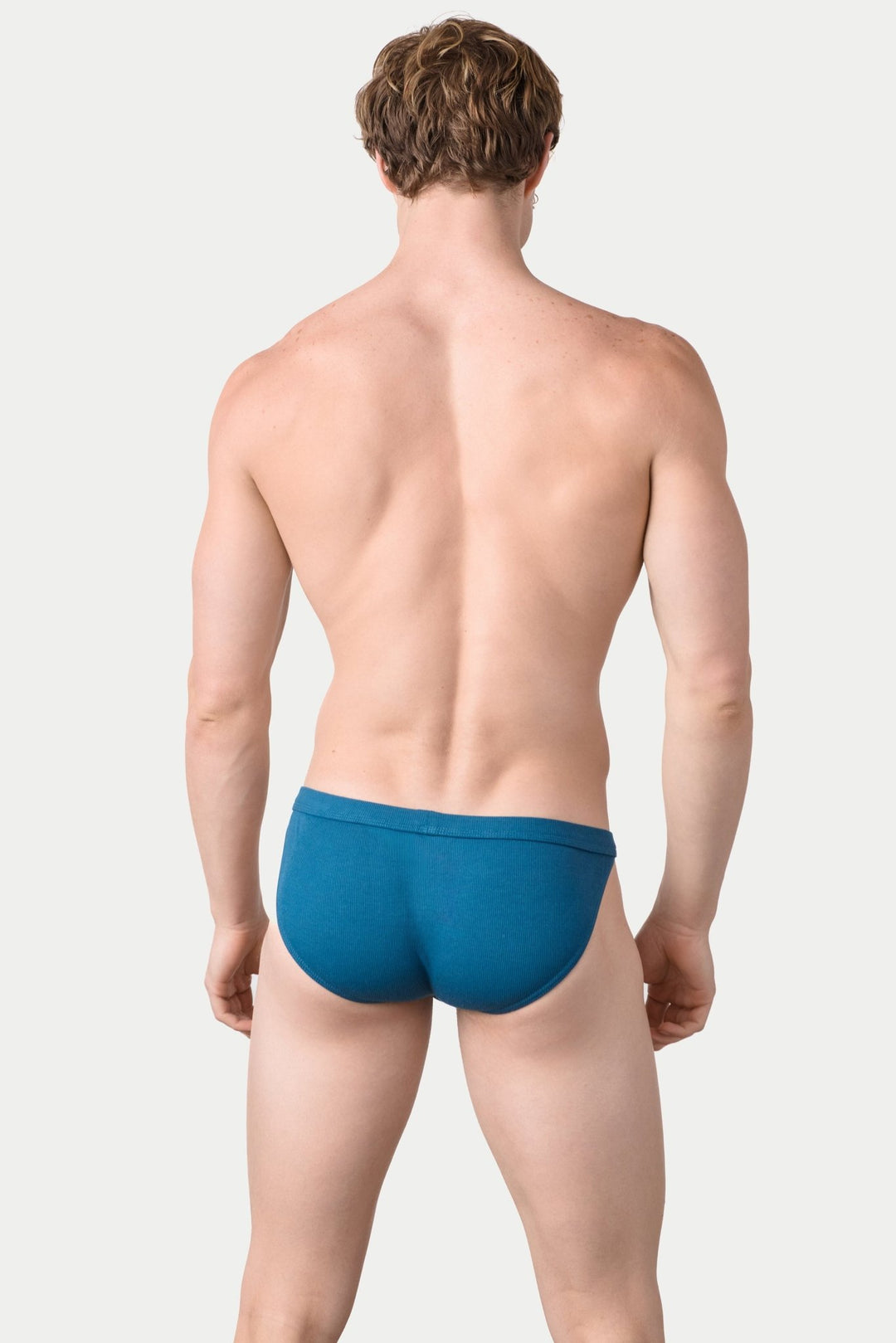 RIBBED Tanga Briefs - Blue - AWRY