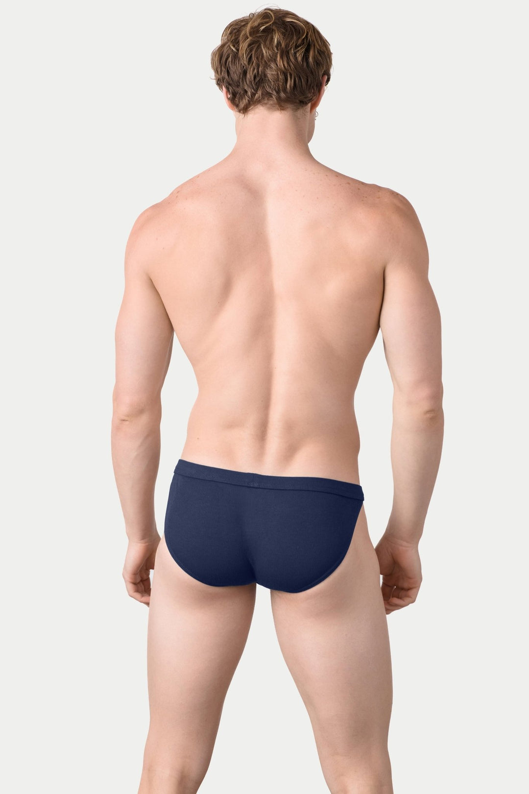 RIBBED Tanga Briefs - Navy - AWRY