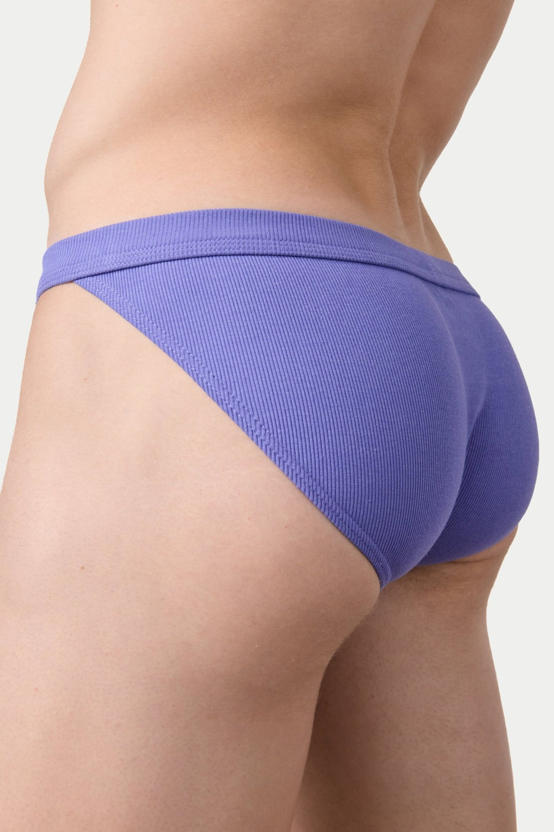 RIBBED Tanga Briefs - Pastel Purple - AWRY