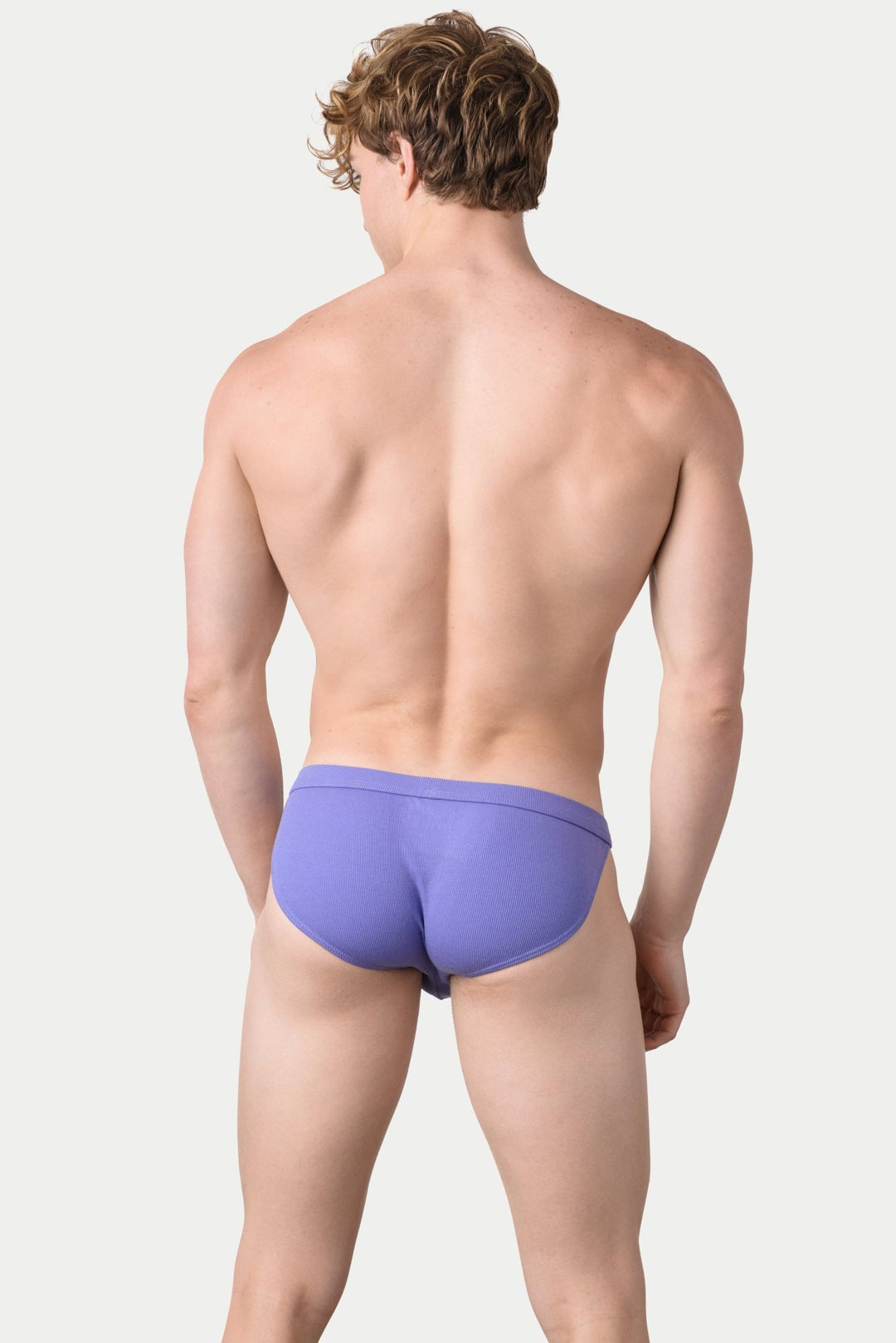 RIBBED Tanga Briefs - Pastel Purple - AWRY