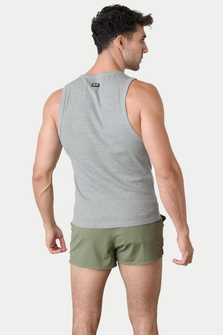 RIBBED Tank - Heather Gray - AWRY