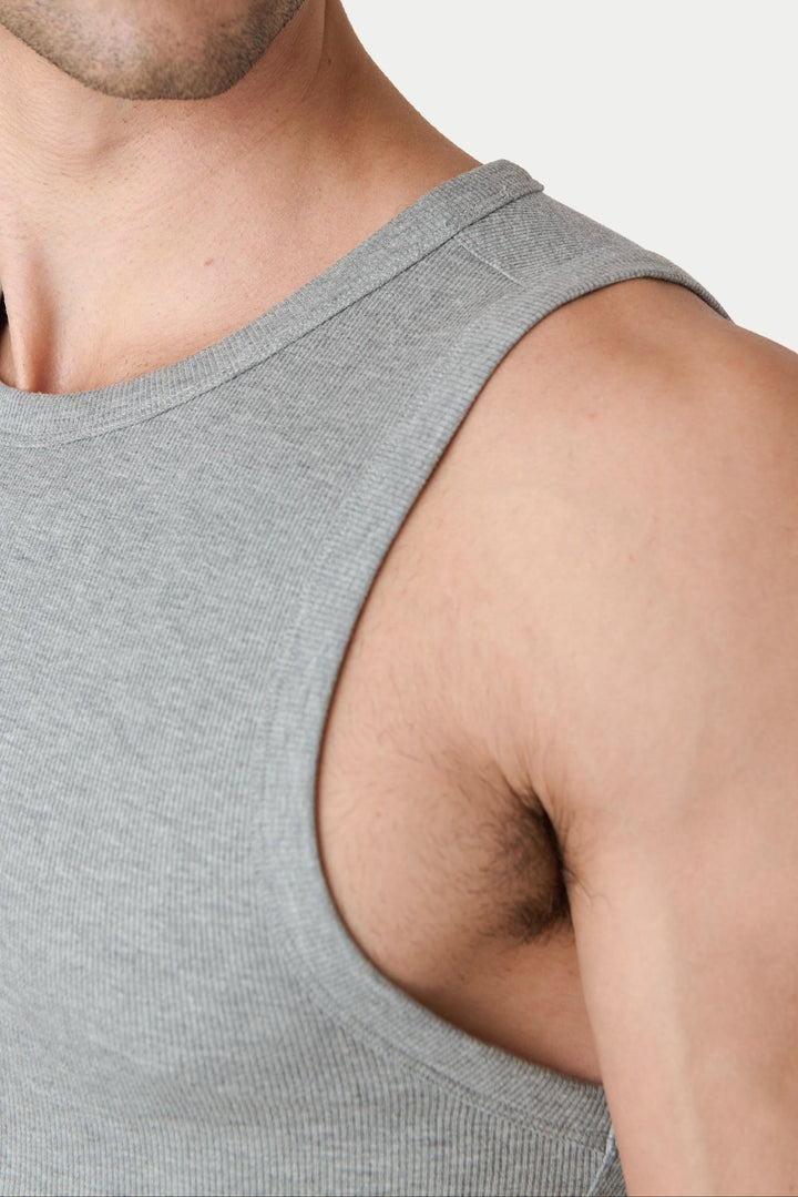 RIBBED Tank - Heather Gray - AWRY