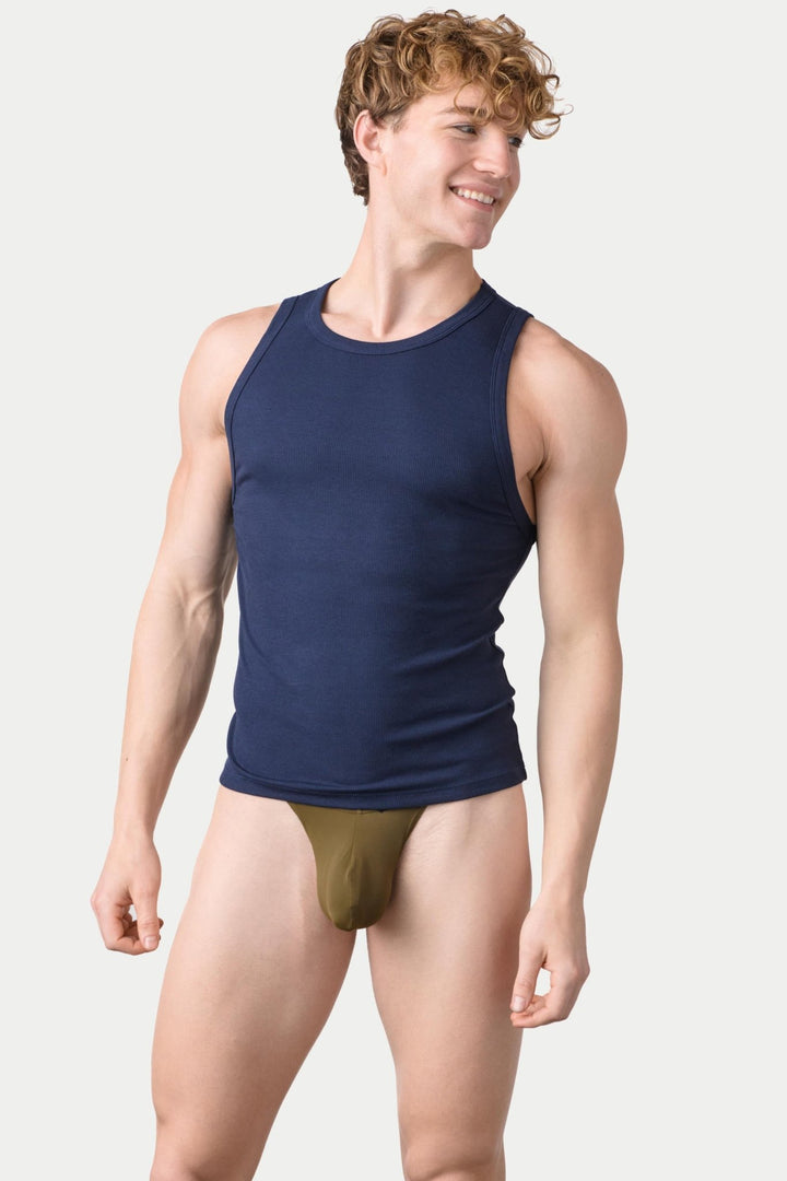 RIBBED Tank - Navy - AWRY