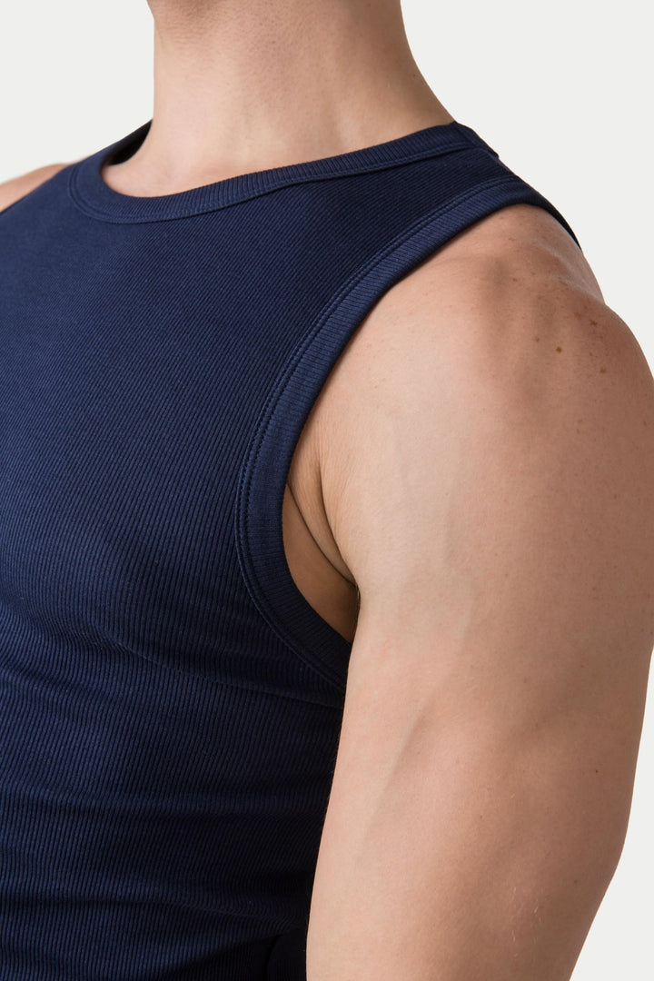 RIBBED Tank - Navy - AWRY
