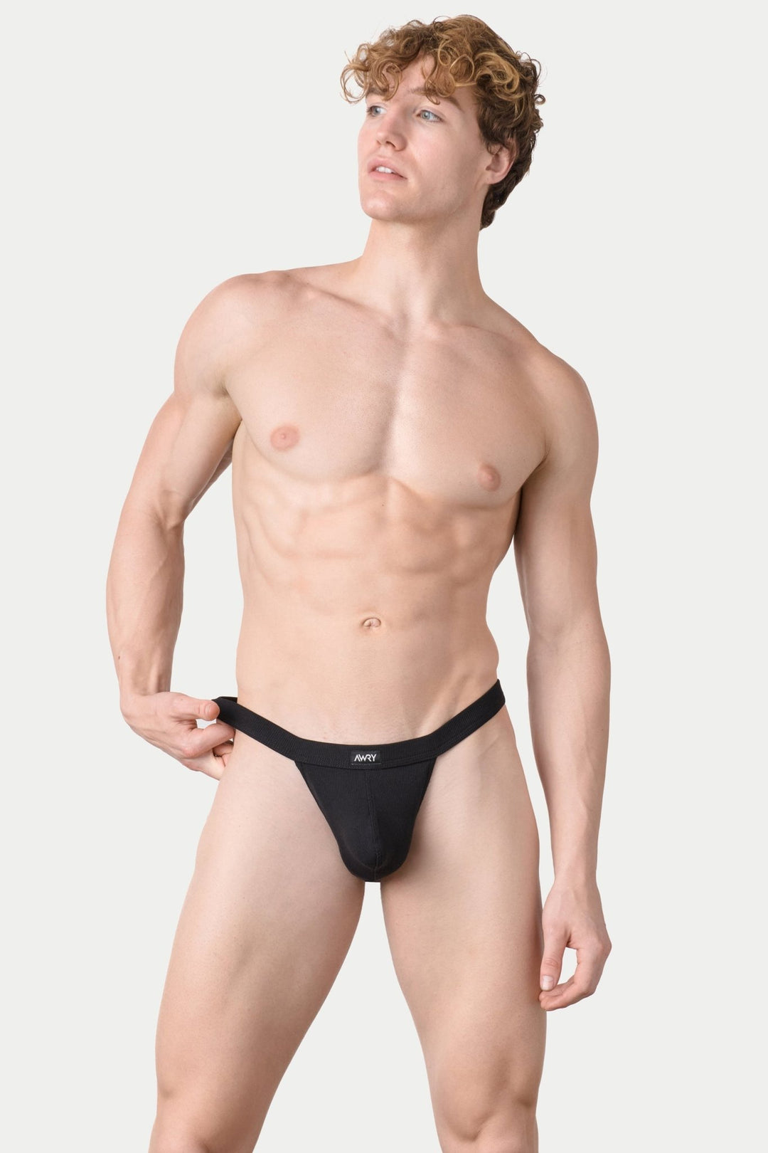 RIBBED Thong - Black - AWRY