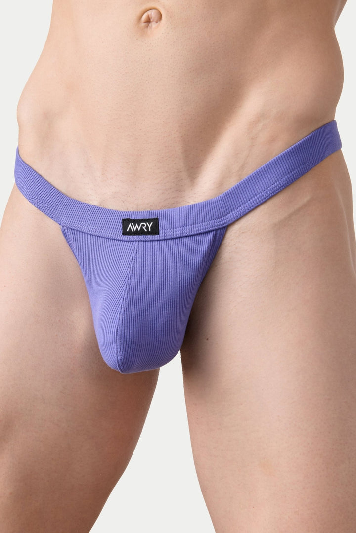 RIBBED Thong - Pastel Purple - AWRY