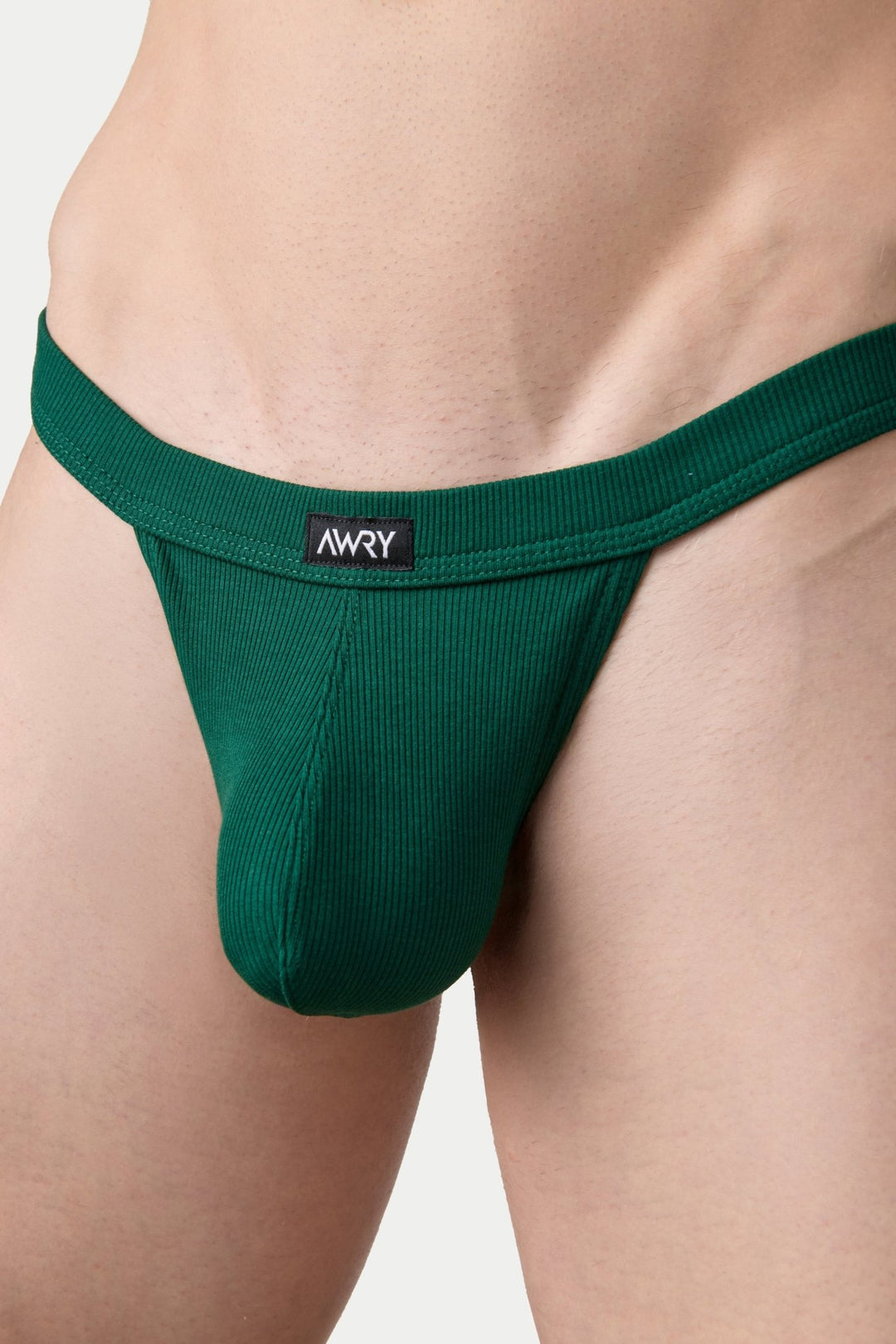 RIBBED Thong - Pine Green - AWRY