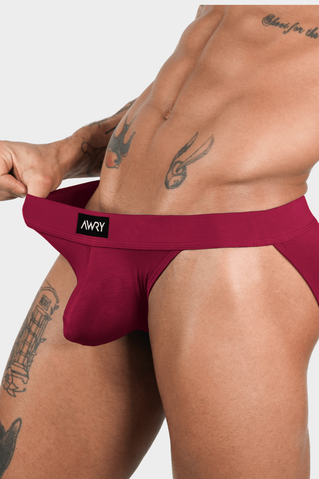 SHOWCASE Tanga Briefs - Berry Red - AWRY