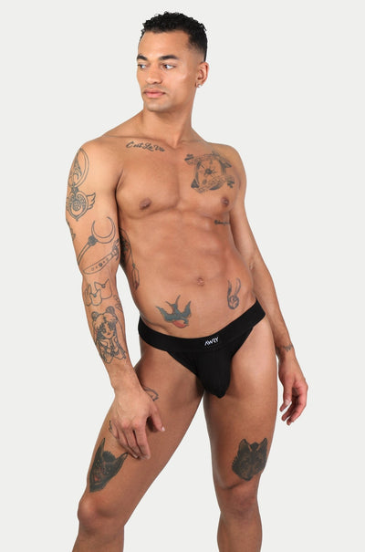SHOWCASE Tanga Briefs - Black - AWRY