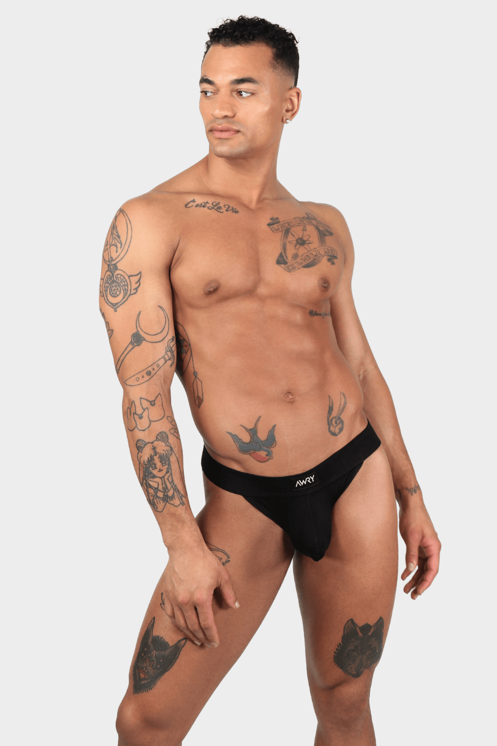 SHOWCASE Tanga Briefs - Black - AWRY