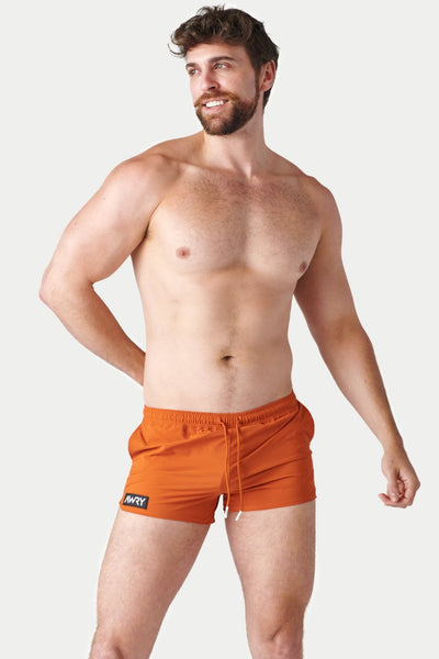 SPLASH Swim Shorts - Burnt Orange - AWRY