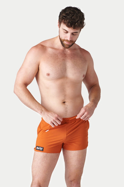 SPLASH Swim Shorts - Burnt Orange - AWRY