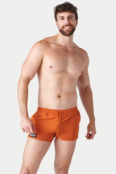 SPLASH Swim Shorts - Burnt Orange - AWRY