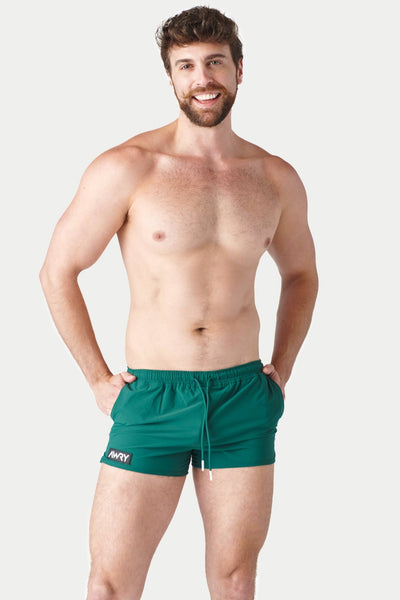 SPLASH Swim Shorts - Pine Green - AWRY
