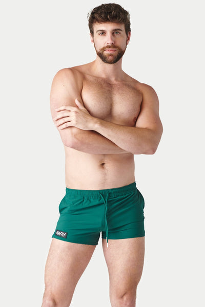 SPLASH Swim Shorts - Pine Green - AWRY