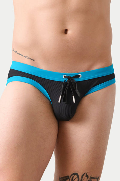 SURGE Contrast Swim Briefs - Black - AWRY