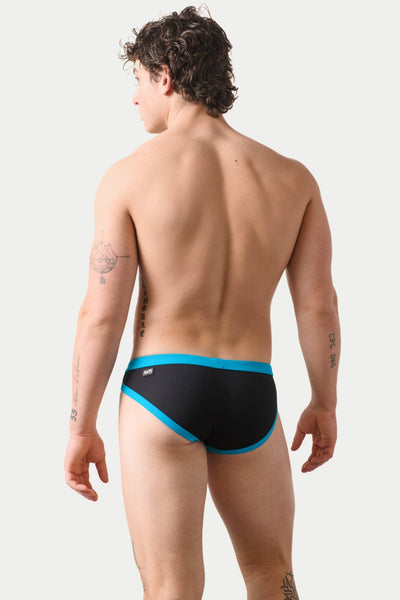SURGE Contrast Swim Briefs - Black - AWRY