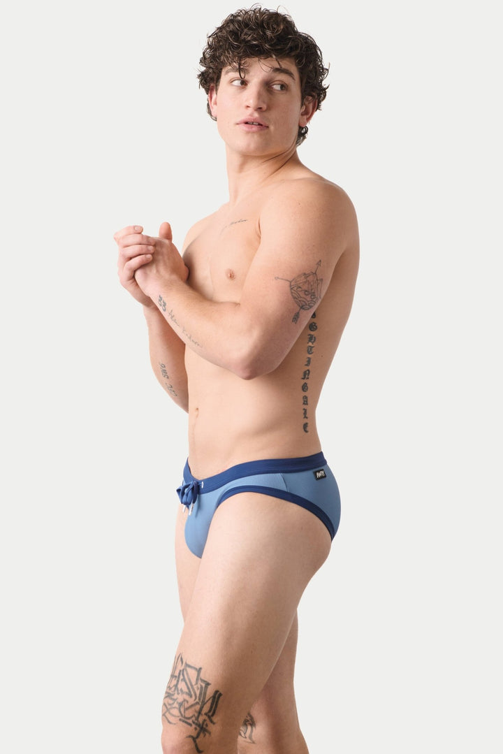 SURGE Contrast Swim Briefs - Carolina Blue - AWRY