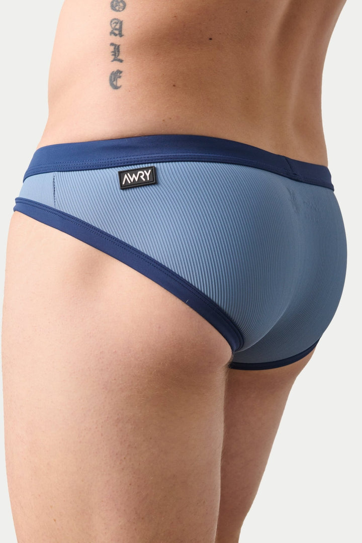 SURGE Contrast Swim Briefs - Carolina Blue - AWRY