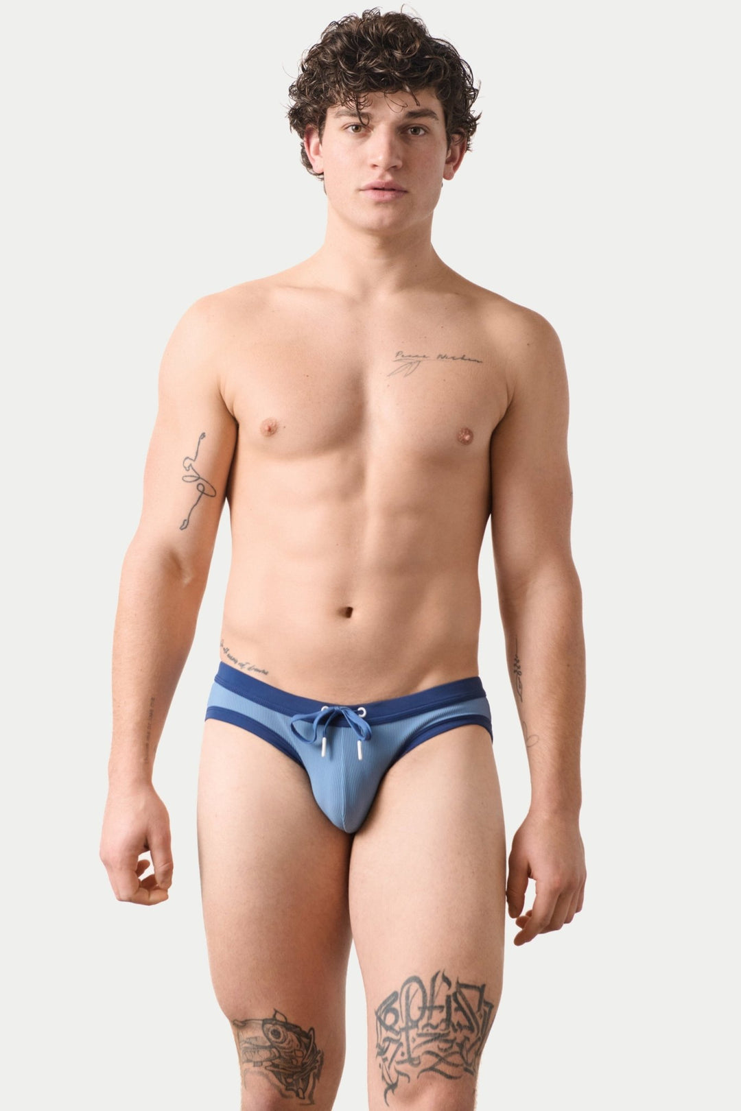 SURGE Contrast Swim Briefs - Carolina Blue - AWRY