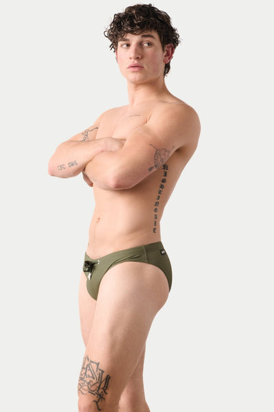 SURGE Swim Briefs - Army Green - AWRY
