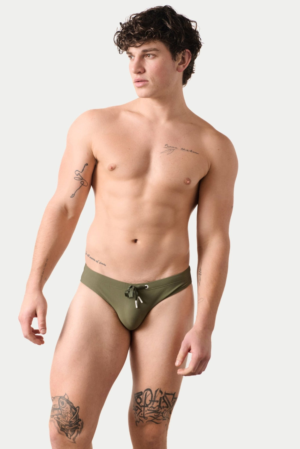 SURGE Swim Briefs - Army Green - AWRY