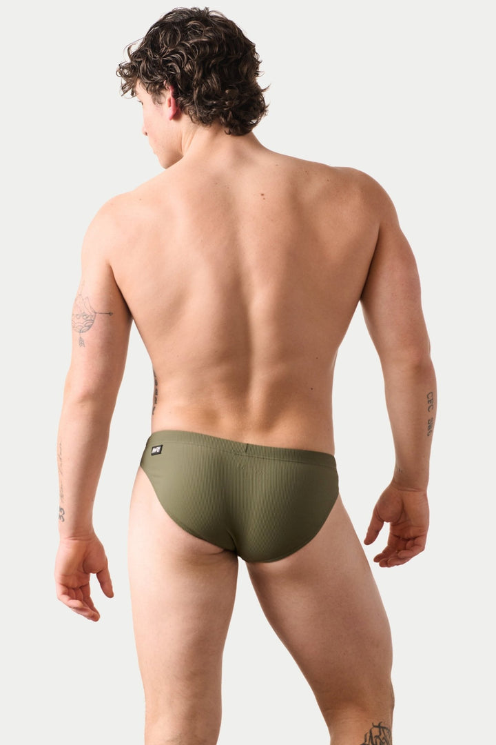 SURGE Swim Briefs - Army Green - AWRY