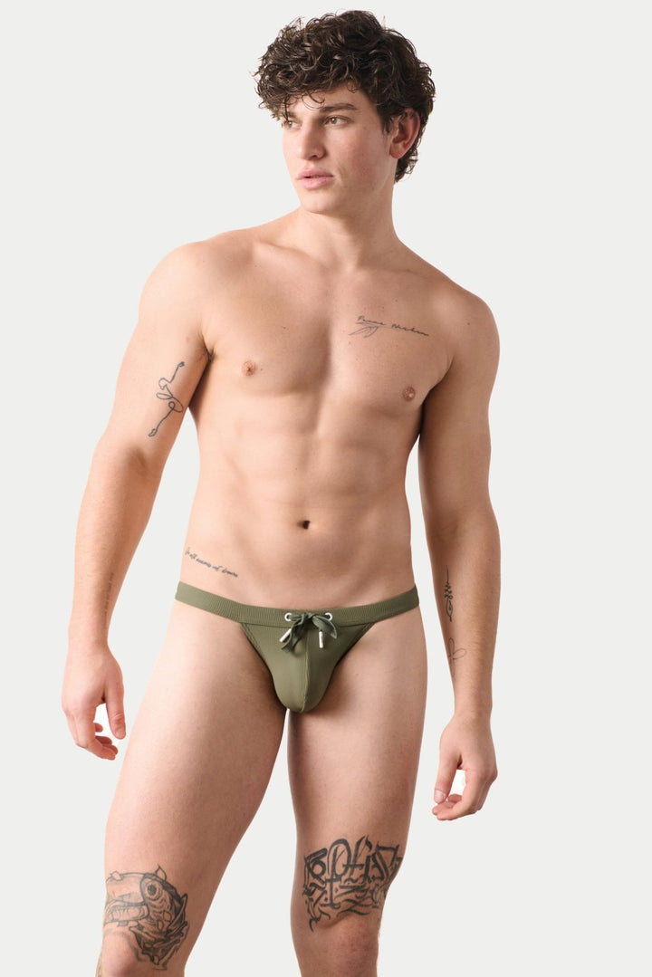 SURGE Swim Thong - Army Green - AWRY